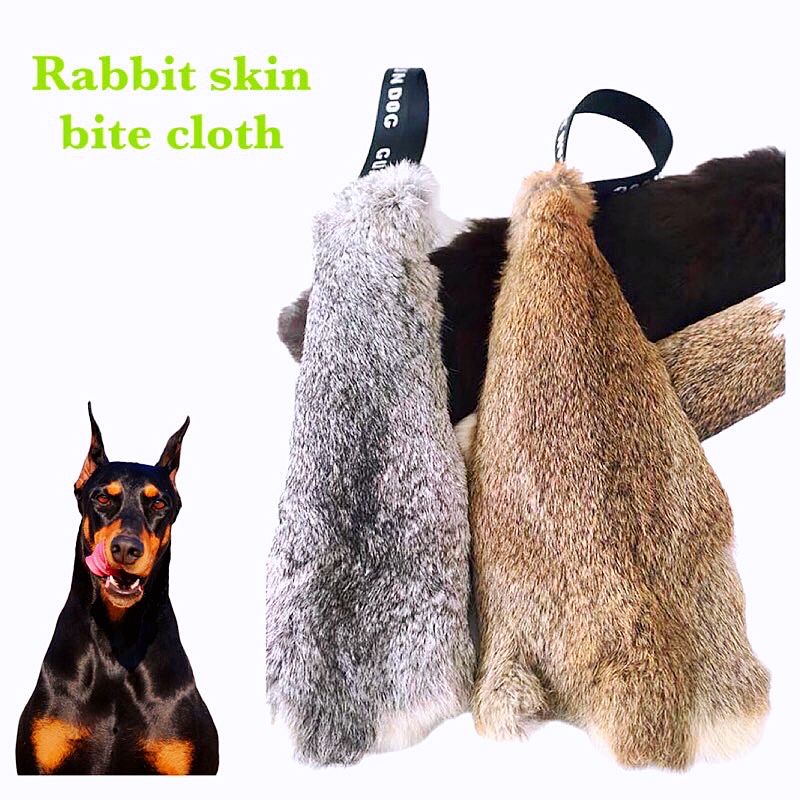Pet Supplies Young - High-Quality Rabbit Skin Dog Bite Cloth