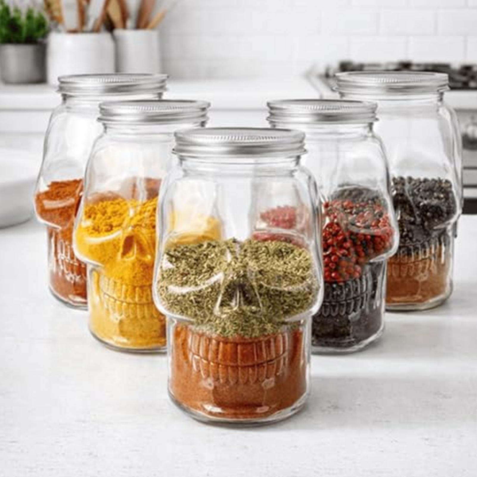 Pet Supplies Young - Transparent Skull Jars with Lid Wide