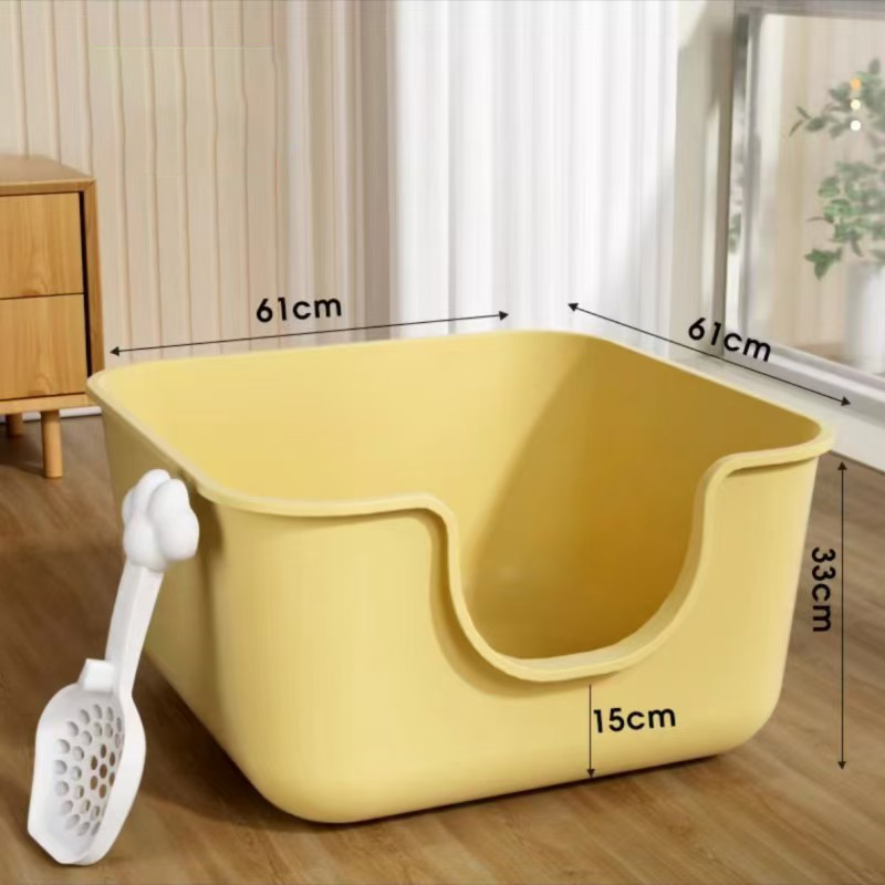 Pet Supplies Young - Oversized Box Large Semi-closed Open Toilet