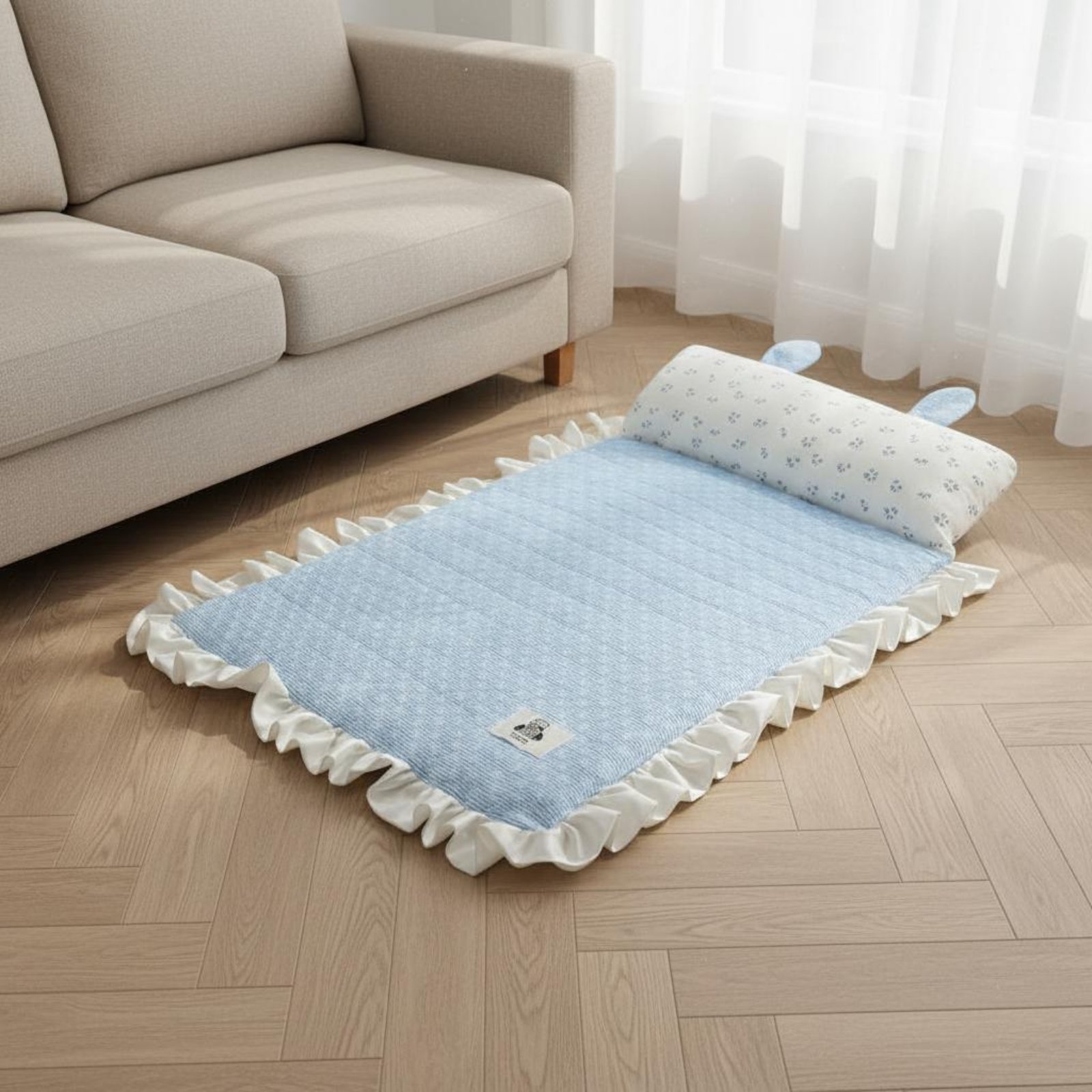Dog Cooling Mat Cute Ear Pillo - Dog Cooling Mat 评论和价格
