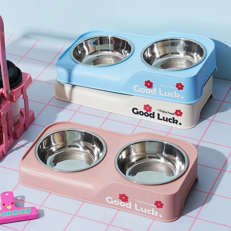 Stainless steel double-bowl el - Pet Supplies Dropshipping 评论和价格