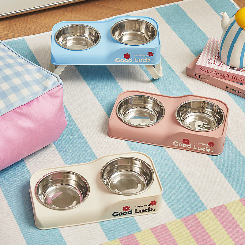Stainless steel double-bowl el - Pet Supplies Dropshipping 评论和价格