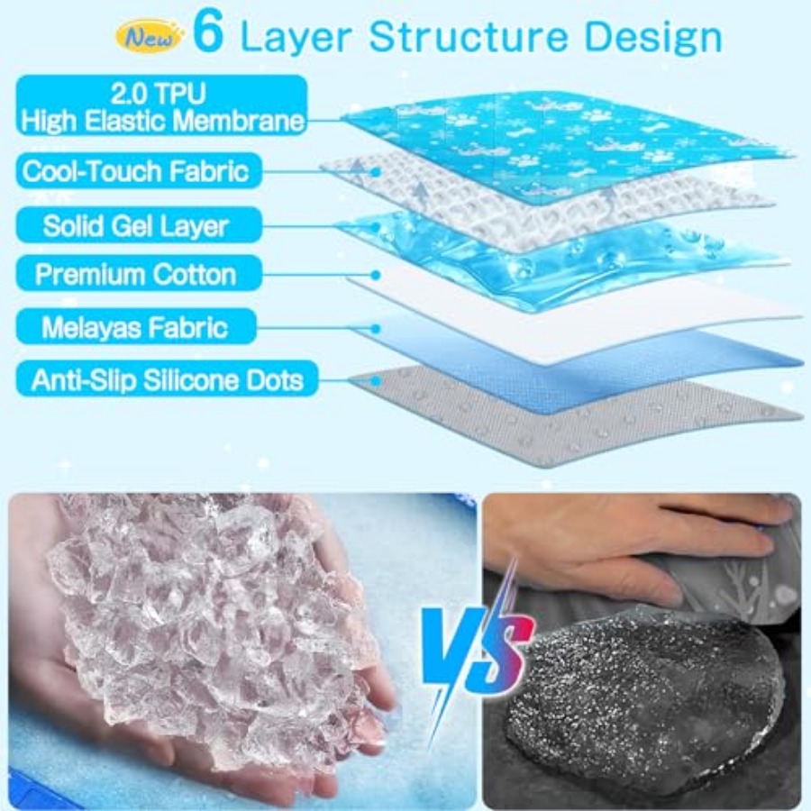 Dog Cooling Mat, Pet Cooling M - Dog Cooling Mat 评论和价格
