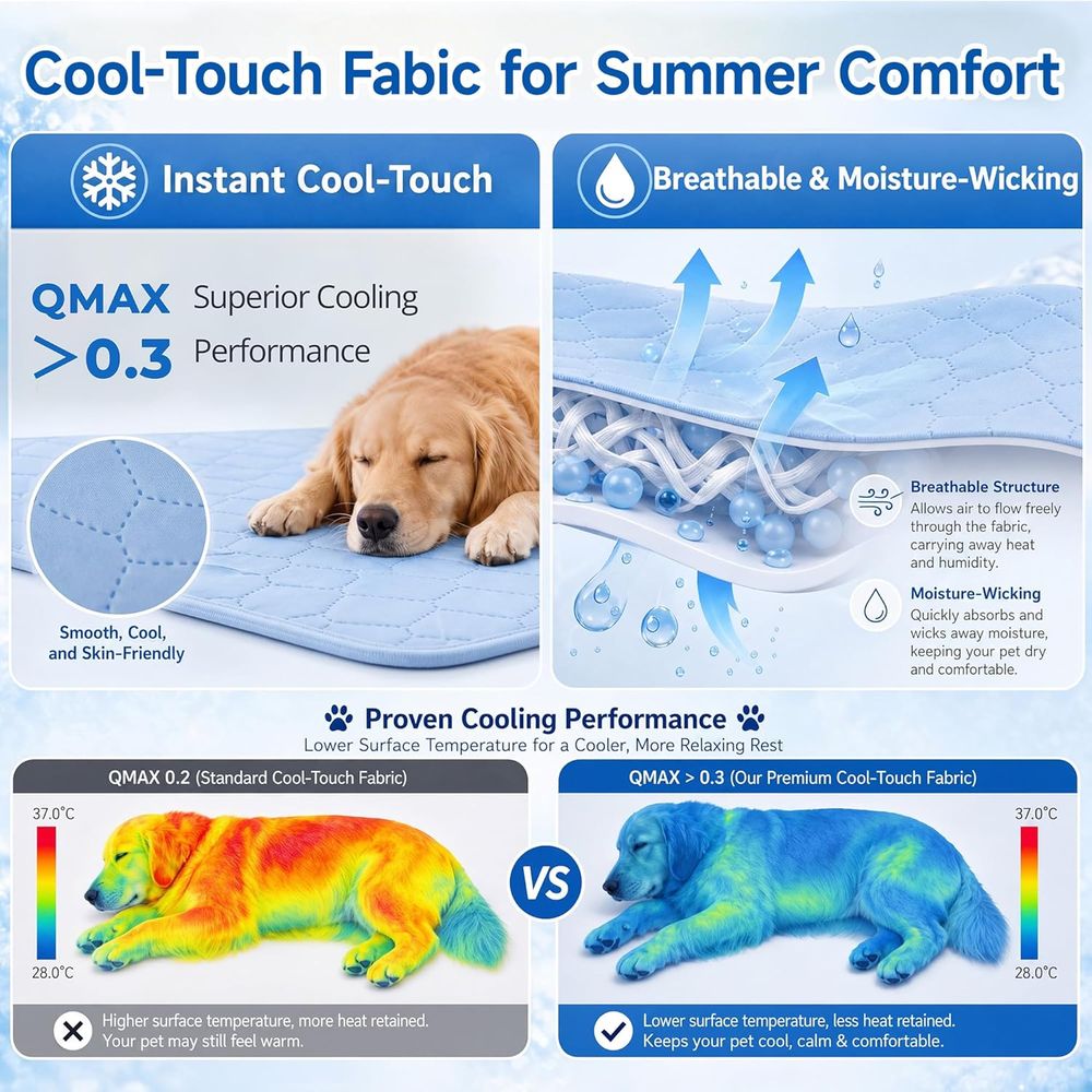 Cooling Pad for Small Dogs, Pu - Dog Cooling Mat 评论和价格