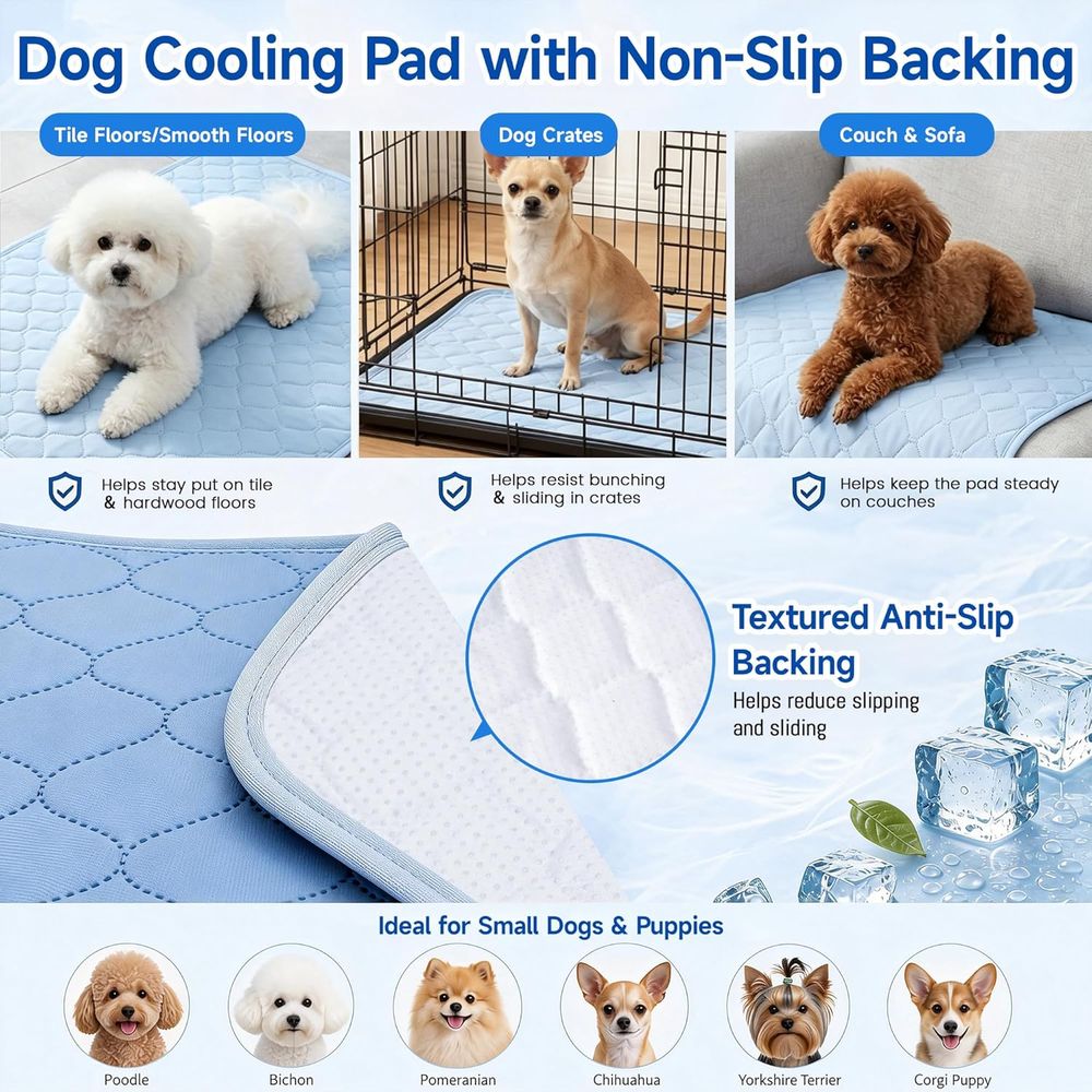Cooling Pad for Small Dogs, Pu - Dog Cooling Mat 评论和价格