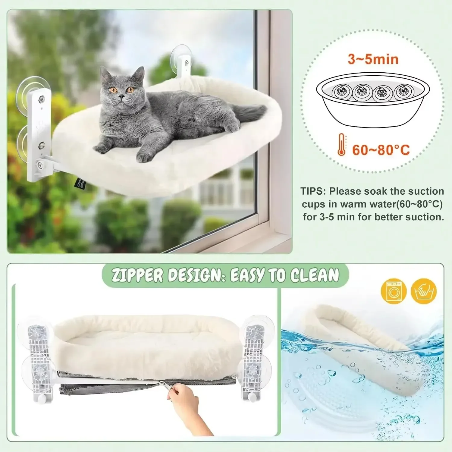Cat Window Hammock Suction Cup - Cat Window Perch 评论和价格