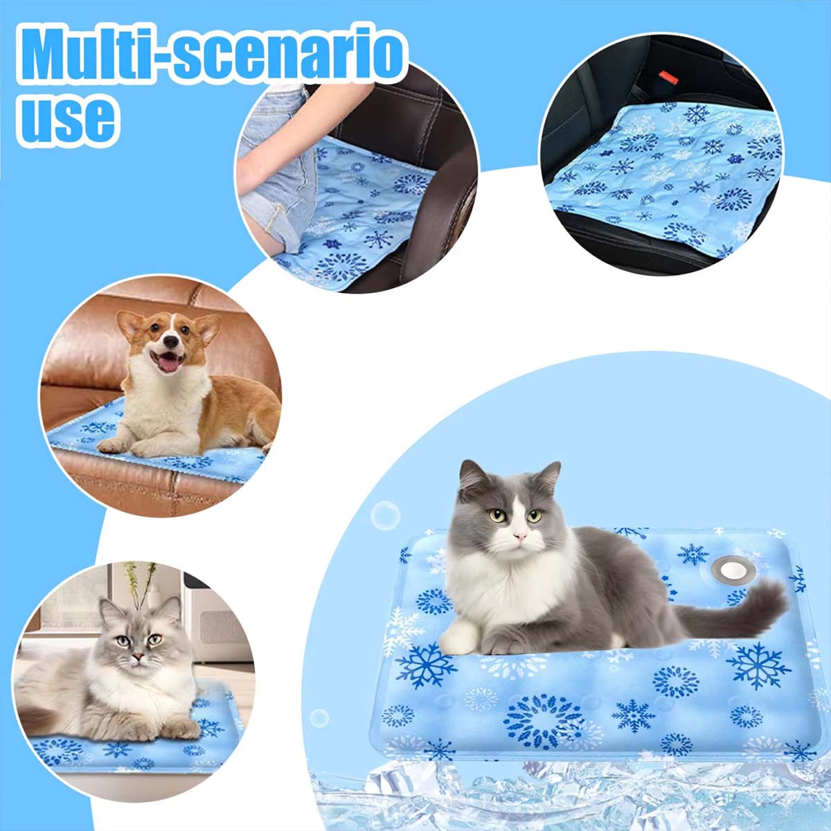Summer Pet Mat, Pet Ice Mat, D - Dog Cooling Mat 评论和价格