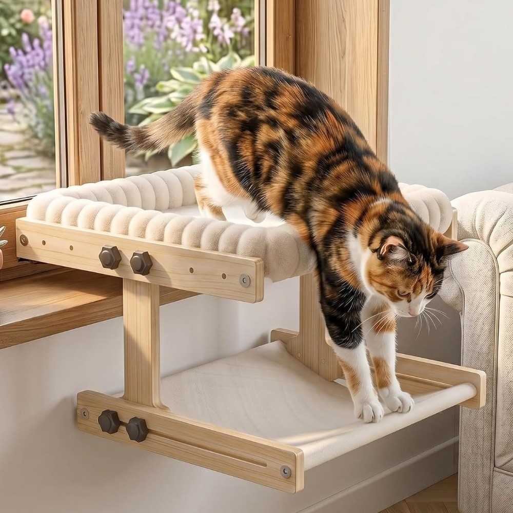 Easy To Assemble Adjustable Ca - Cat Window Perch 评论和价格