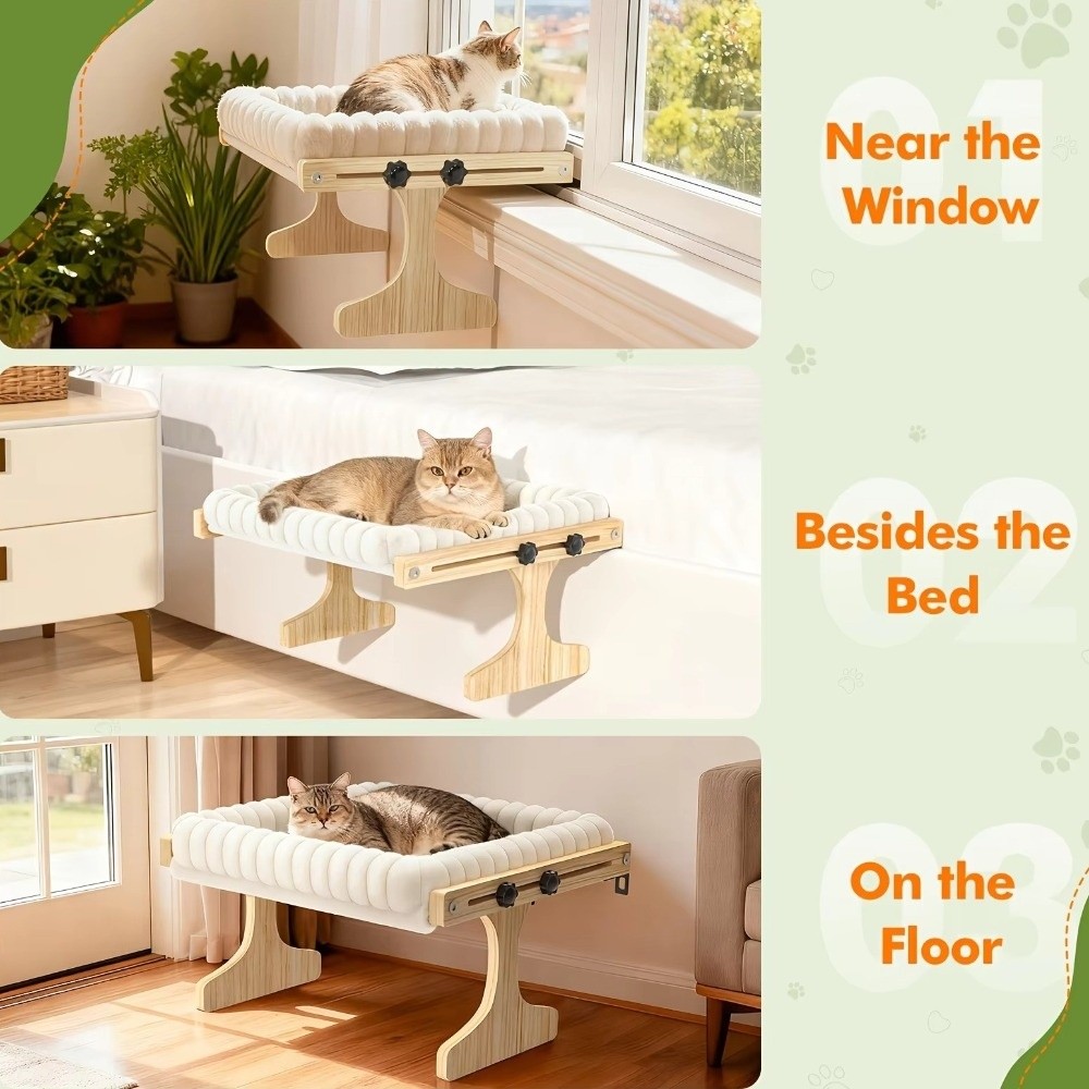 Easy To Assemble Adjustable Ca - Cat Window Perch 评论和价格
