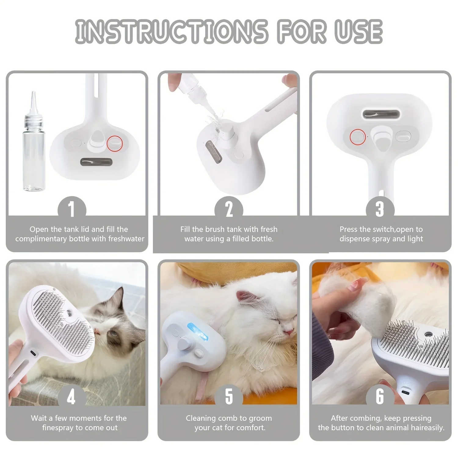 Pet Spray Hair Comb Pet Hair R - Pet Supplies Dropshipping 评论和价格